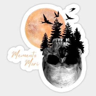 Memento Mori Moonrise - Skull Island Design Sticker